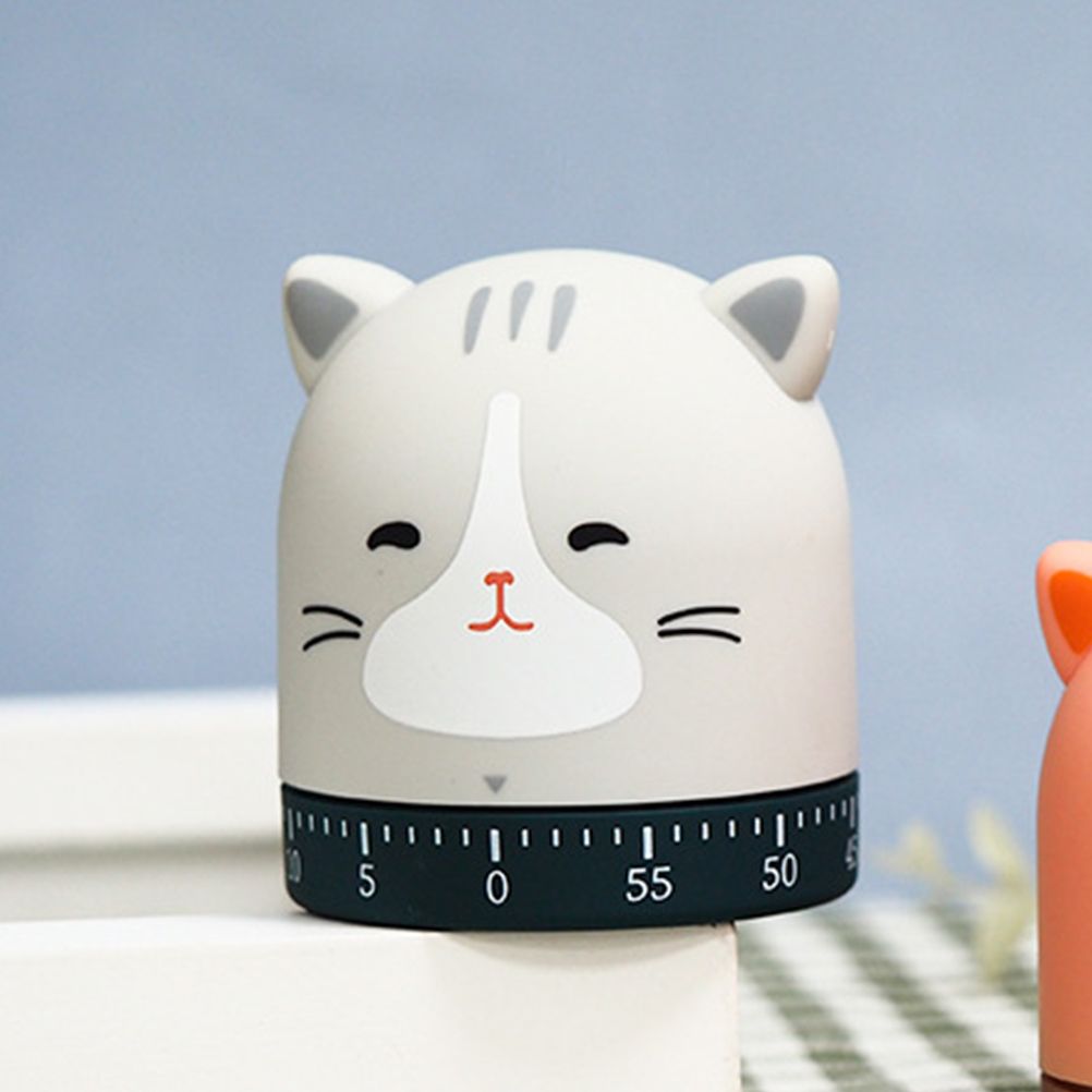 Cute Cat Timer Kitchen 60 Minutes Timer 360 Degree Rotating Timer for Baking view 6
