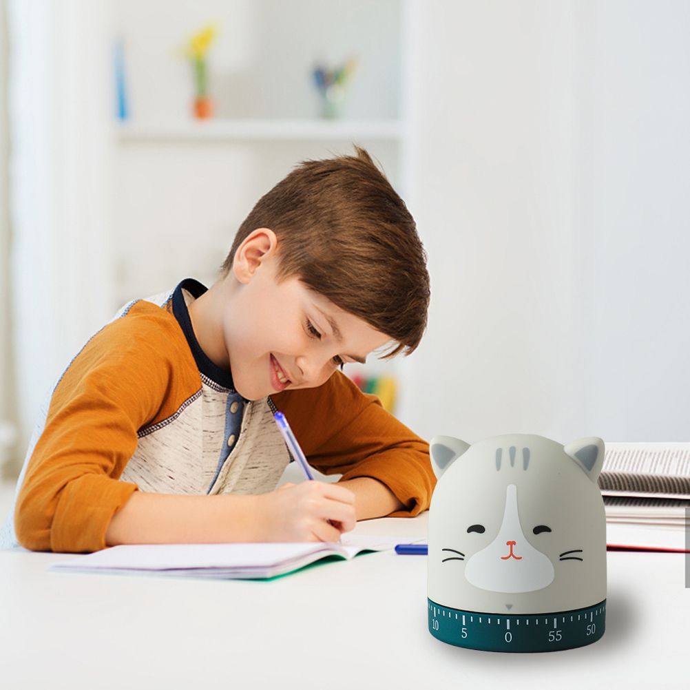 Cute Cat Timer Kitchen 60 Minutes Timer 360 Degree Rotating Timer for Baking view 7