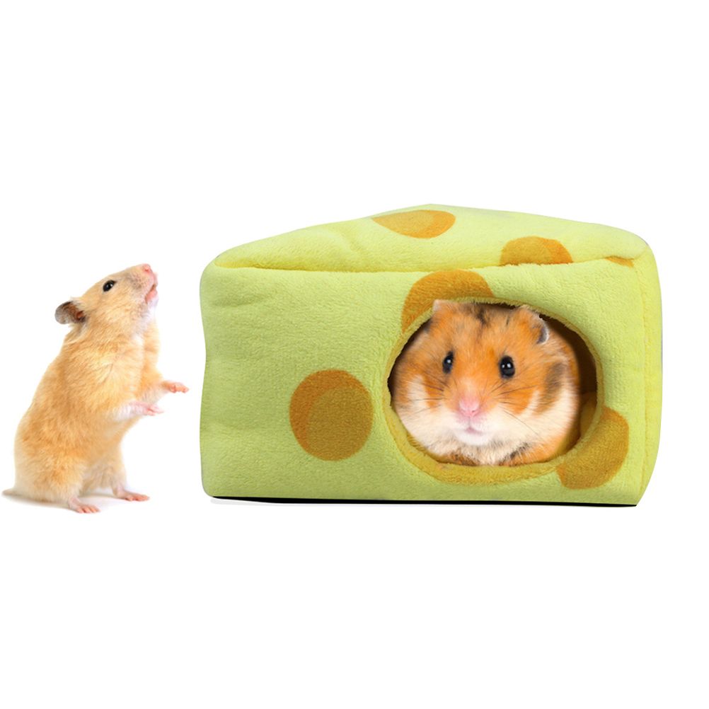 Cheese Shaped Pet Hamster Sleeping Warm Nest Winter Warm Beds Cave Pet Supplies view 2