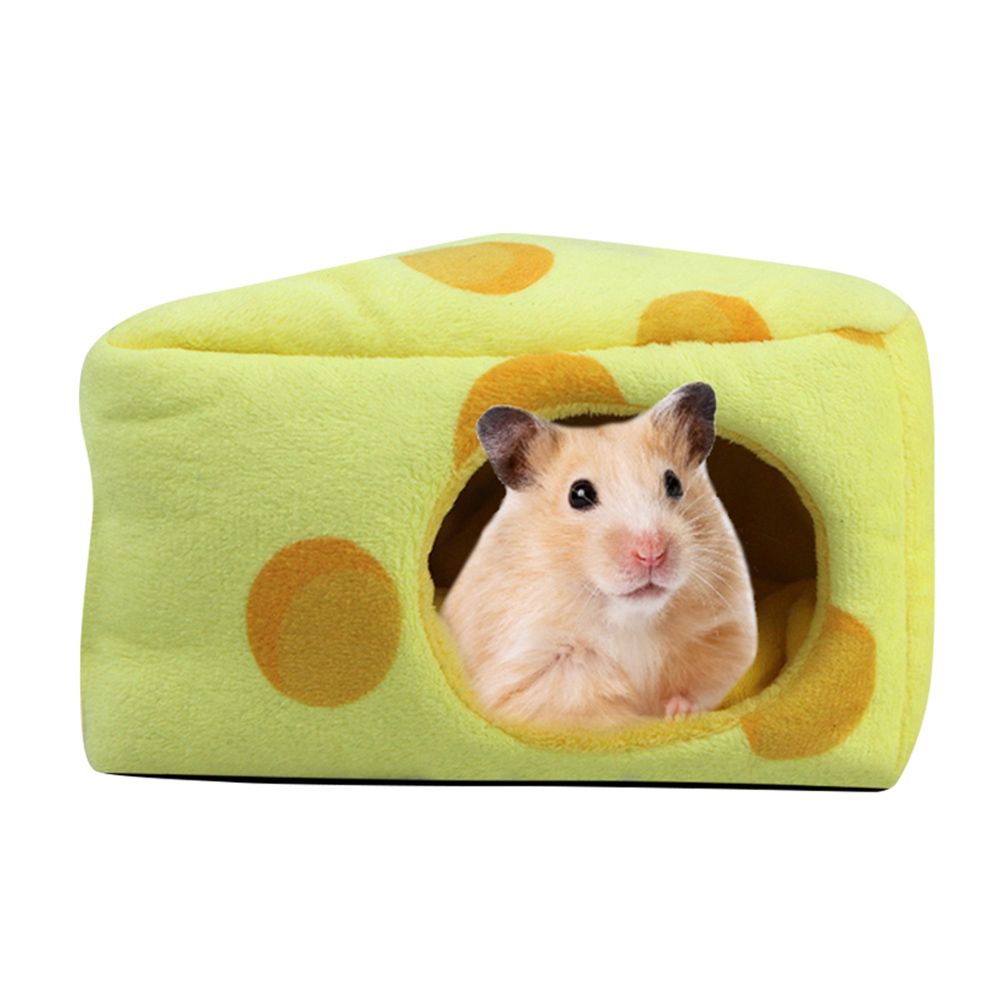 Cheese Shaped Pet Hamster Sleeping Warm Nest Winter Warm Beds Cave Pet Supplies view 3