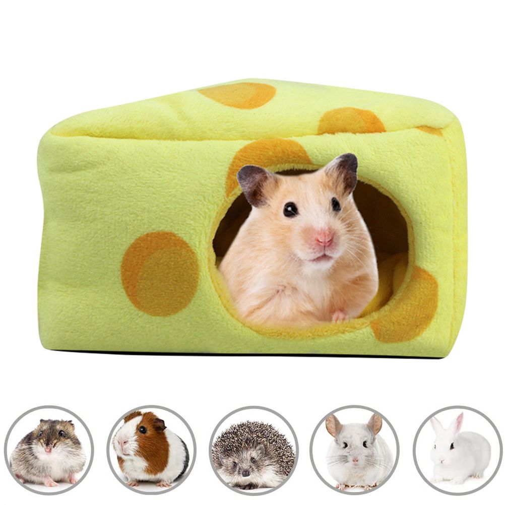 Cheese Shaped Pet Hamster Sleeping Warm Nest Winter Warm Beds Cave Pet Supplies view 4