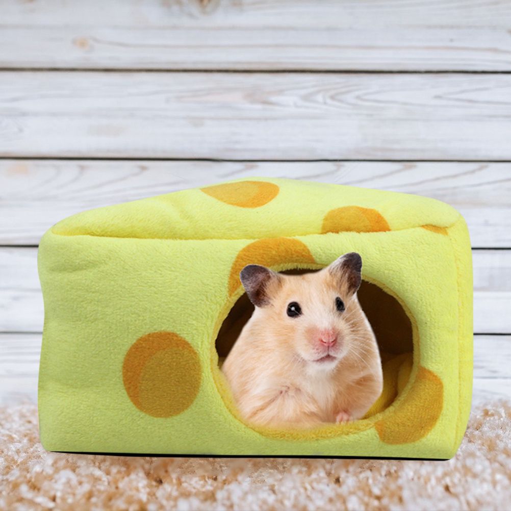 Cheese Shaped Pet Hamster Sleeping Warm Nest Winter Warm Beds Cave Pet Supplies view 5