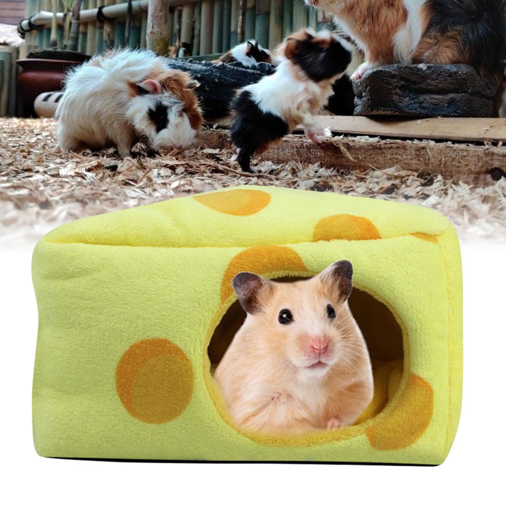 Cheese Shaped Pet Hamster Sleeping Warm Nest Winter Warm Beds Cave Pet Supplies view 9