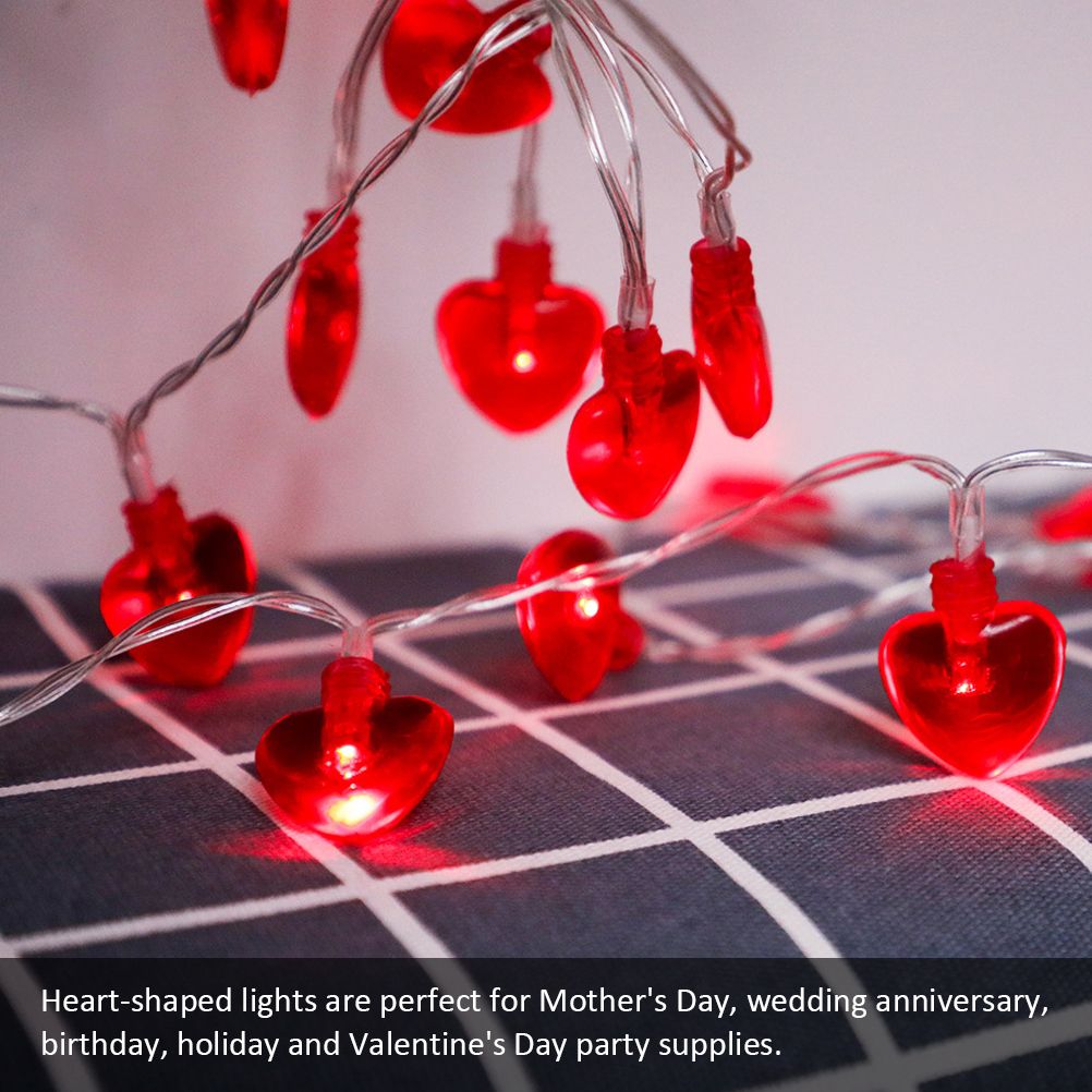 Heart Shaped String Light Valentine's Day LED String Light DIY Decorative Light view 3