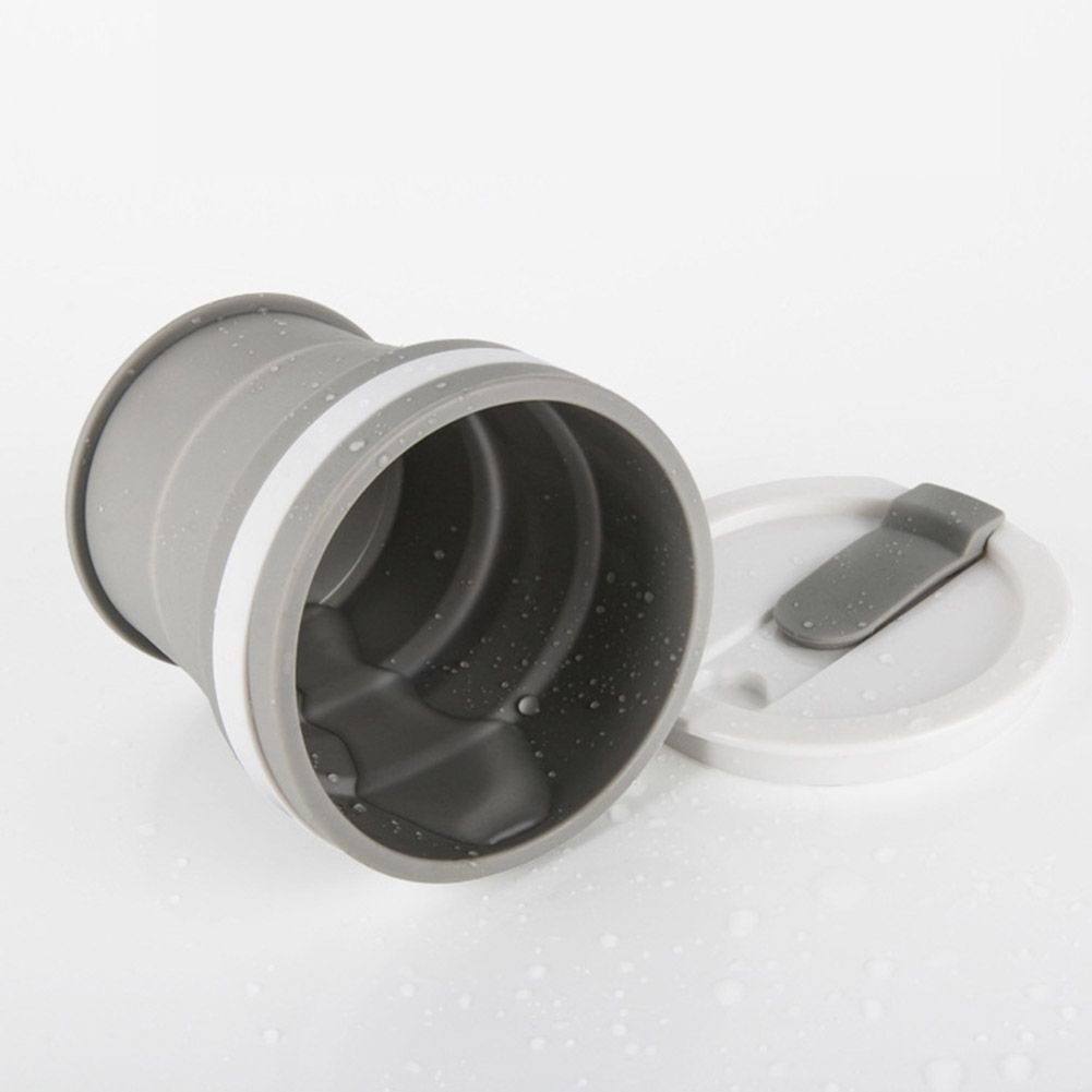 Silicone Collapsible Cup Portable Telescopic Drinking Cup with Cover for view 11