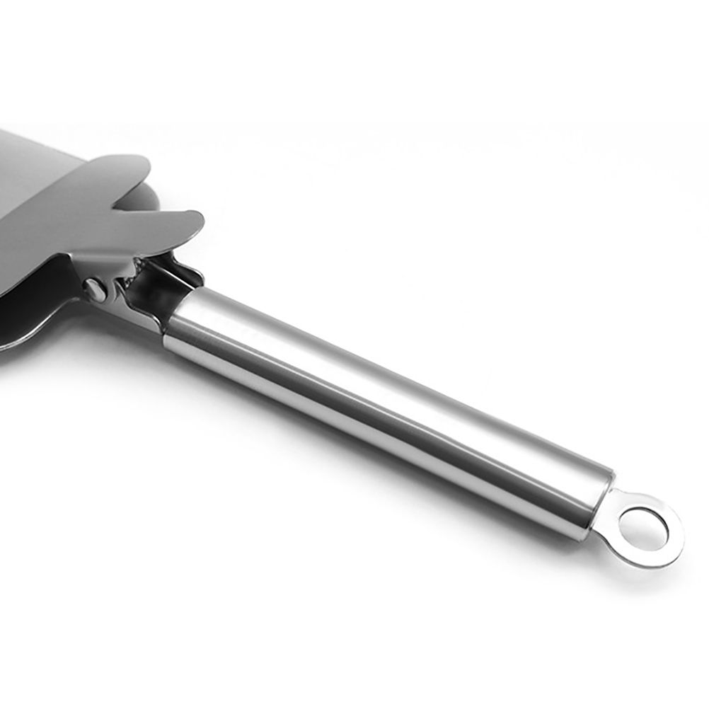 3 in 1 Pizza Cutter Wheel Serrated Edge Serving Spatula with Clip Stainless view 2