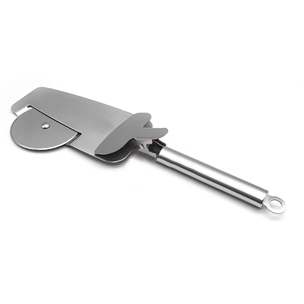 3 in 1 Pizza Cutter Wheel Serrated Edge Serving Spatula with Clip Stainless view 7