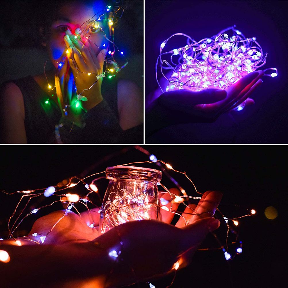 12M Fairy String Lights Remote Control RGB Colors 100 LED Bulbs Copper Wire view 9
