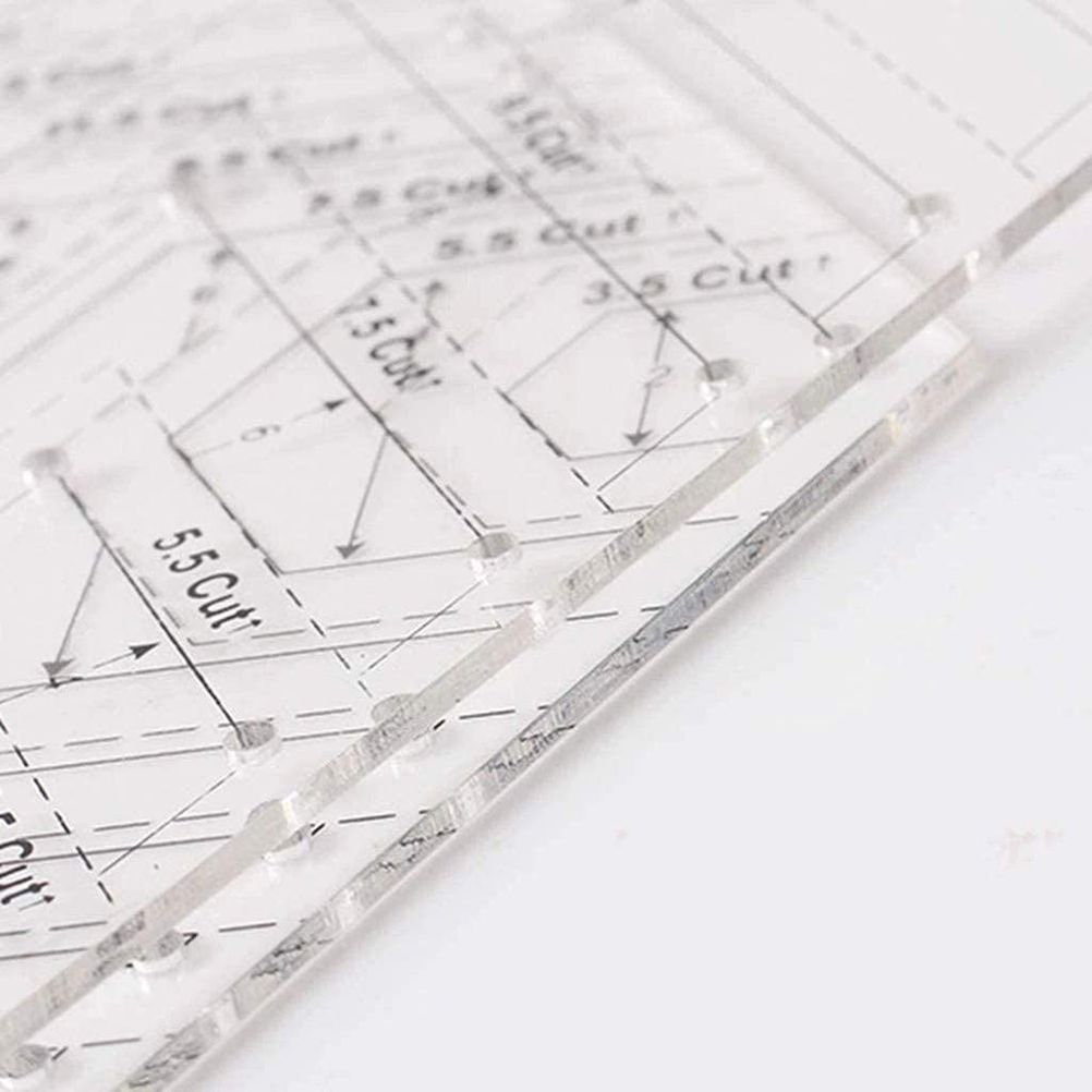 4 pcs/set Sewing Ruler Acrylic Handmade Quilt Templates Stencil Grade Ruler view 3