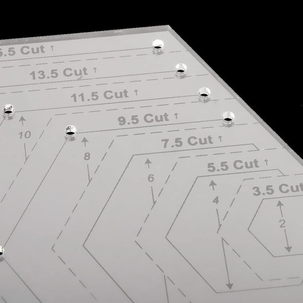 4 pcs/set Sewing Ruler Acrylic Handmade Quilt Templates Stencil Grade Ruler view 5