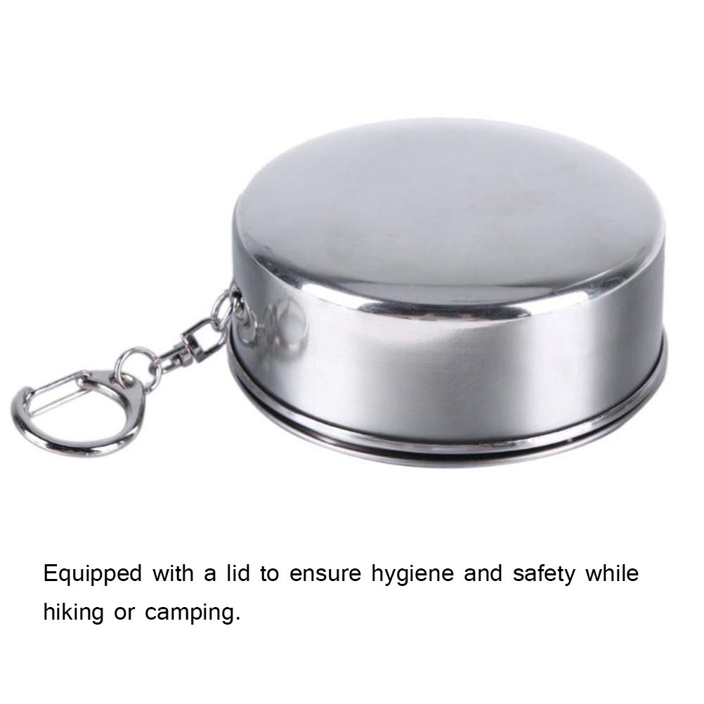 240ml Portable Retractable Water Cup Stainless Steel Wine Folding Cup Mini view 5