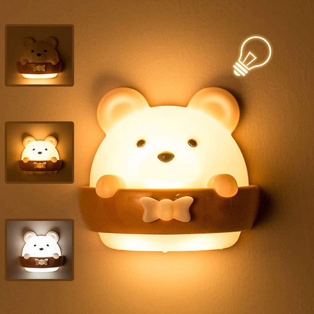 Punch Free LED Night Light Remote Control Night Light Eye Protection Kids