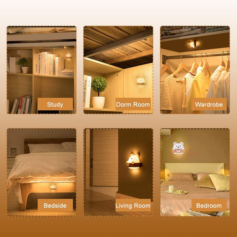 Punch Free LED Night Light Remote Control Night Light Eye Protection Kids view 5