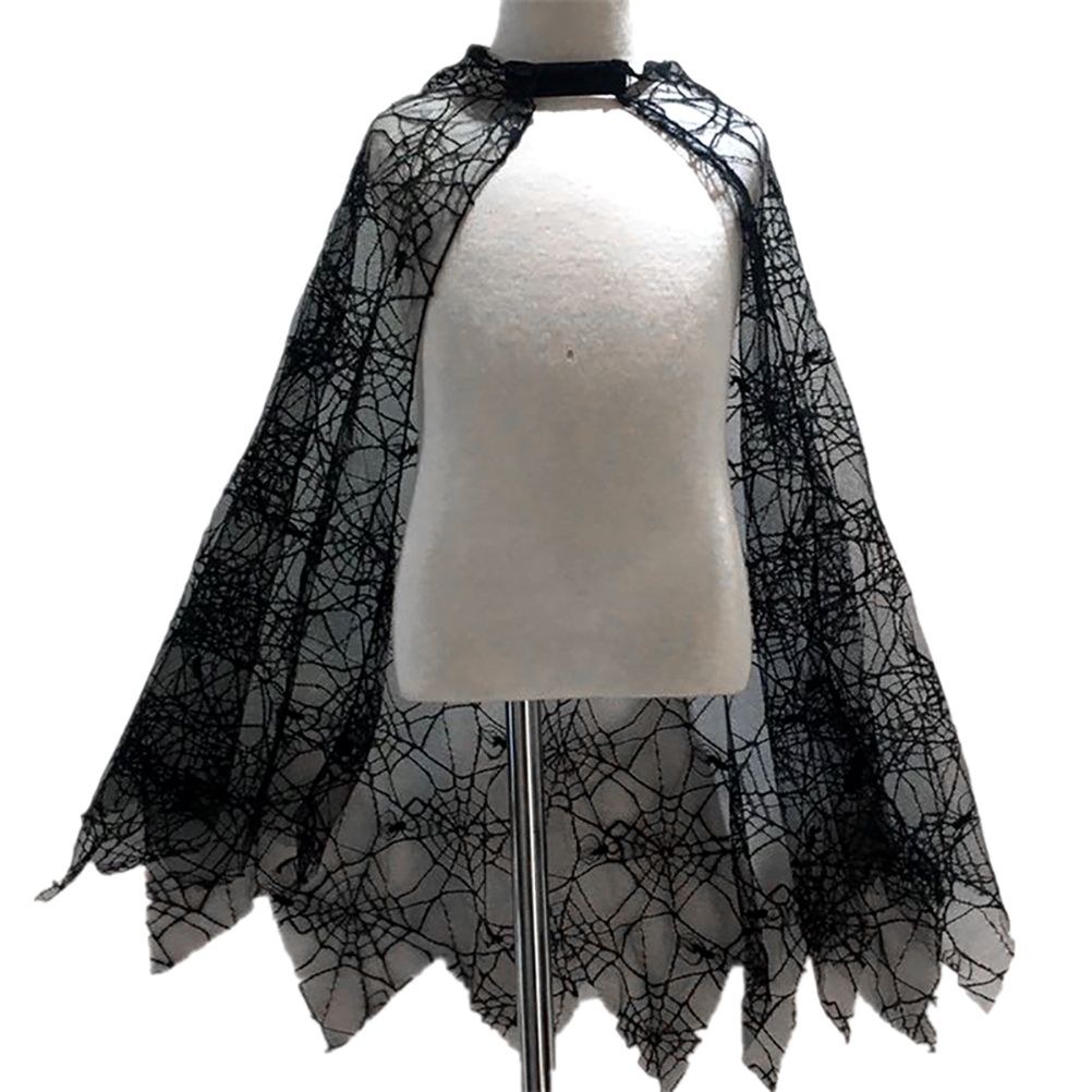 Halloween Cobweb Cloak Children Cosplay Costume Masquerade Performance Costume view 2