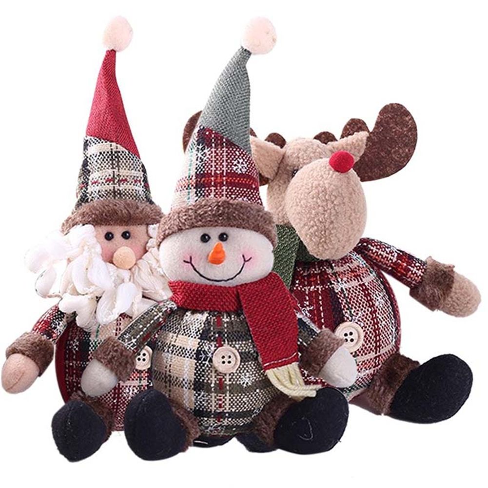 Fashion Cute Santa Snowman Deer Shaped Doll Christmas Doll Christmas Tree view 3