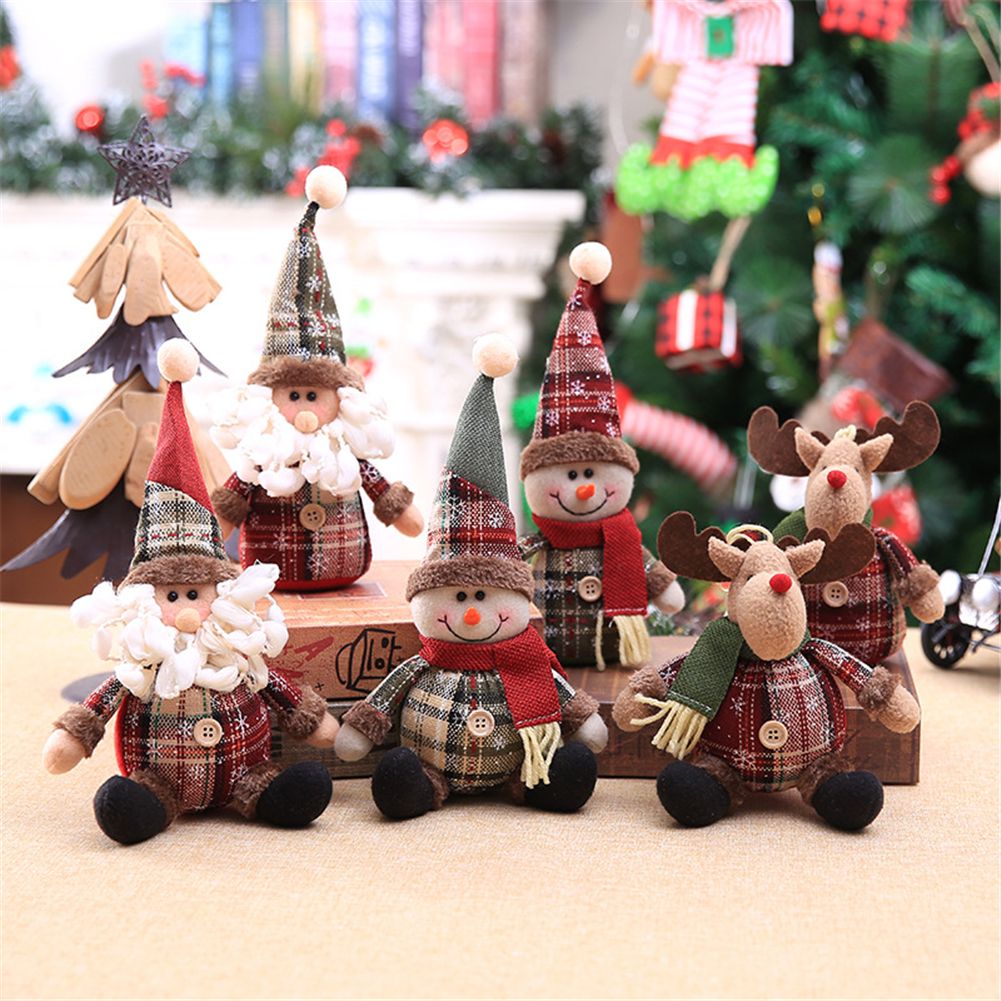 Fashion Cute Santa Snowman Deer Shaped Doll Christmas Doll Christmas Tree view 6