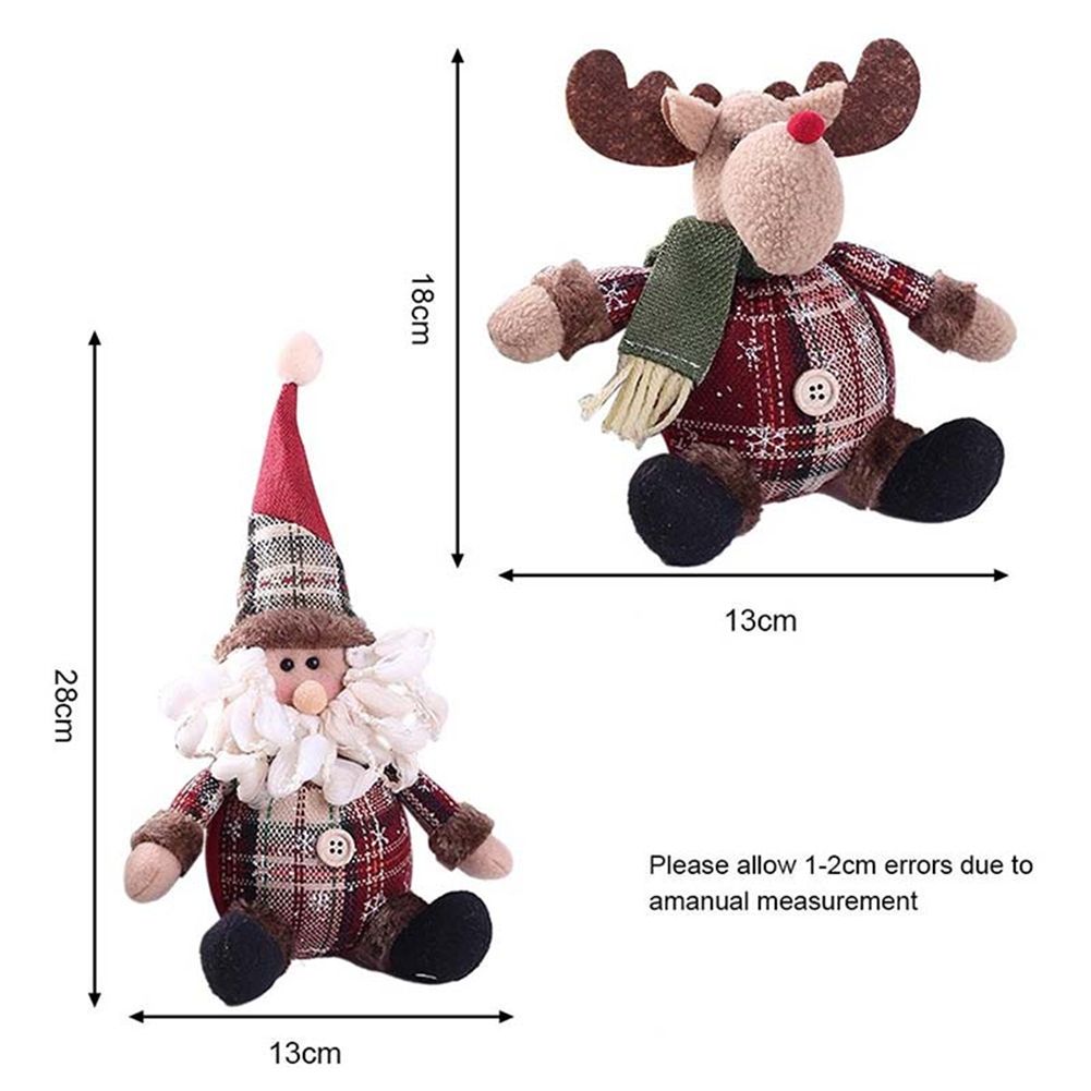 Fashion Cute Santa Snowman Deer Shaped Doll Christmas Doll Christmas Tree view 2