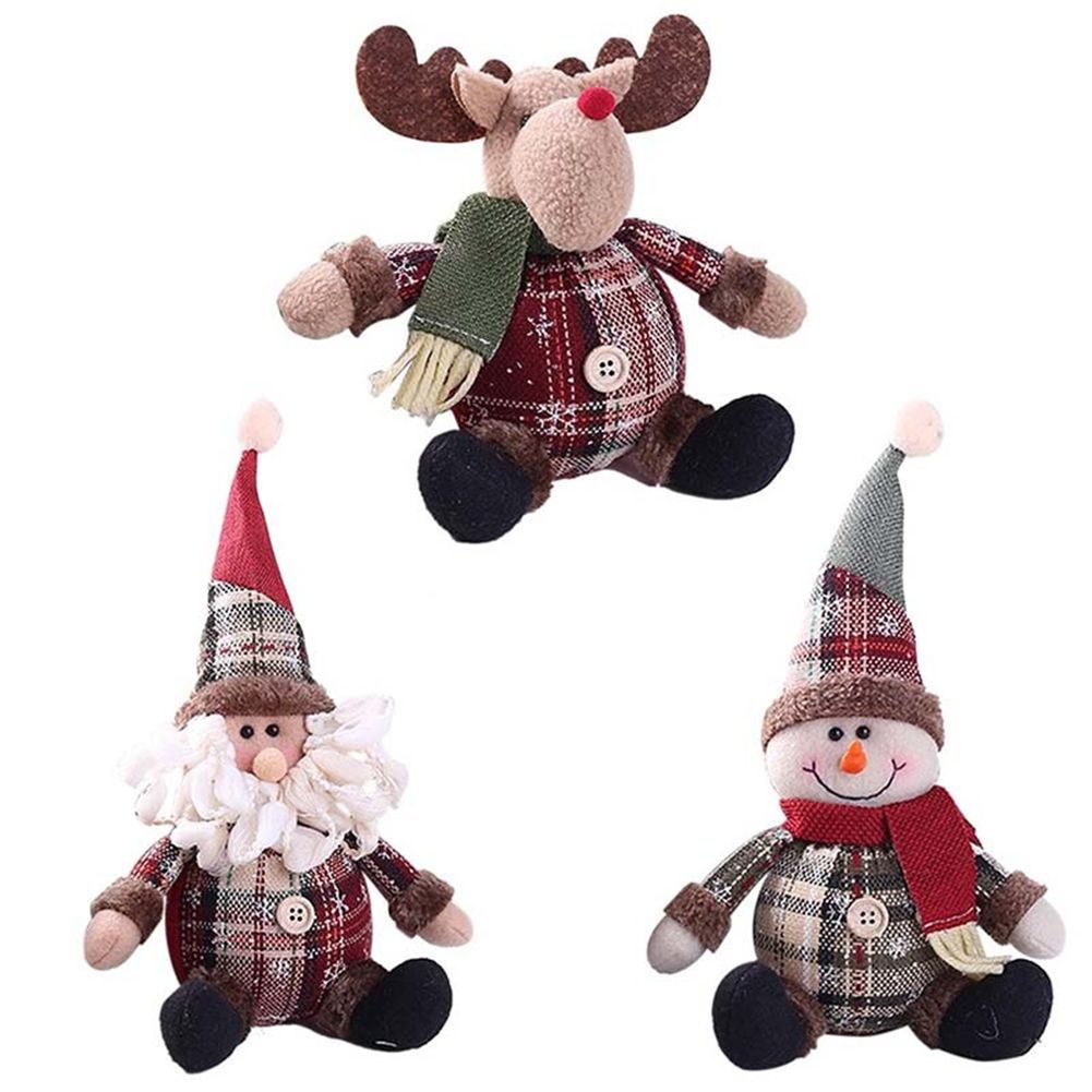 Fashion Cute Santa Snowman Deer Shaped Doll Christmas Doll Christmas Tree view 4
