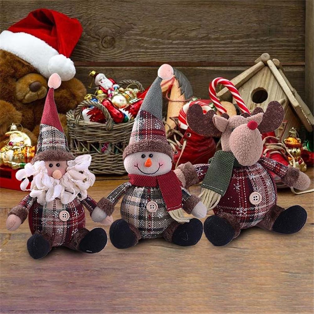 Fashion Cute Santa Snowman Deer Shaped Doll Christmas Doll Christmas Tree view 7