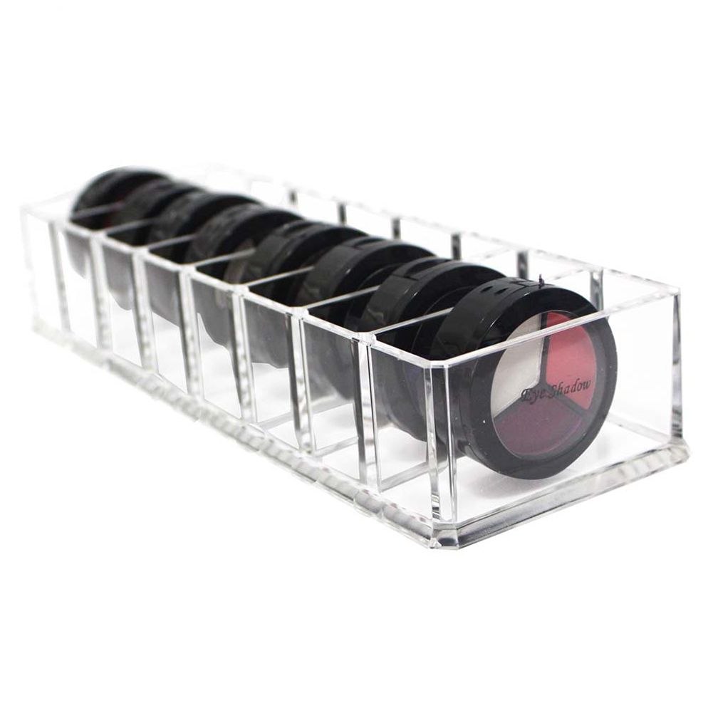 8 Slots Cosmetic Organizer Powder Storage Box Household Women Makeup Tool Case
