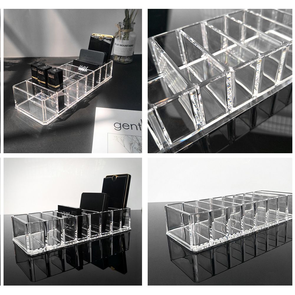 8 Slots Cosmetic Organizer Powder Storage Box Household Women Makeup Tool Case view 3