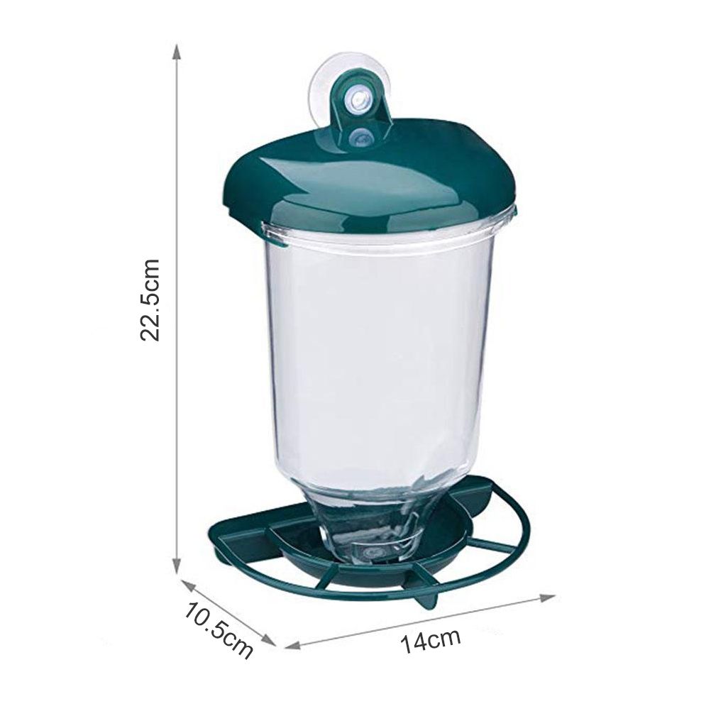 Transparent Bird Feeder Automatic Plastic Bird Feeder with Suction Cups view 2
