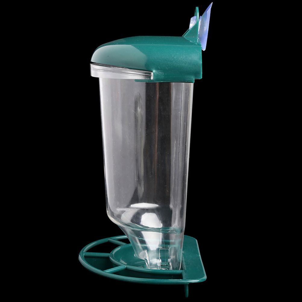 Transparent Bird Feeder Automatic Plastic Bird Feeder with Suction Cups view 5