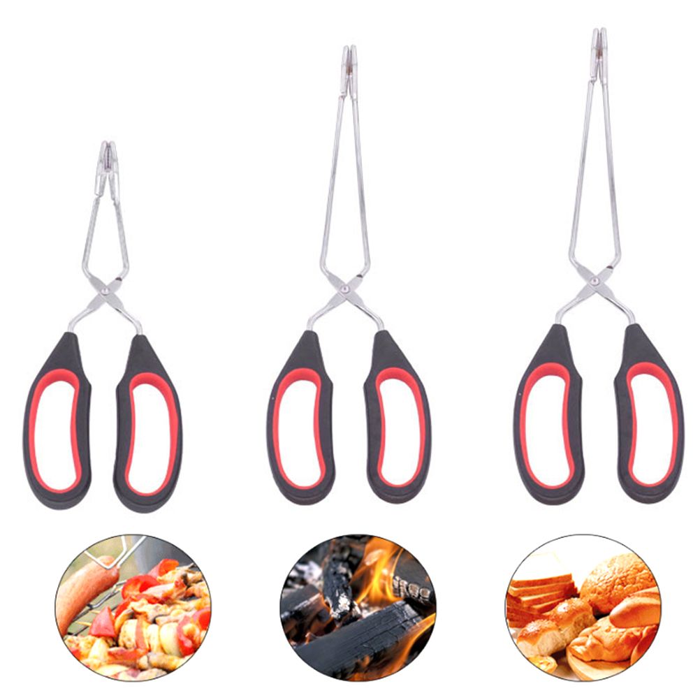 3PCS Scissor Tongs 12Inch/ 11Inch/ 9Inch Barbecue Scissor Tong Stainless Steel view 9