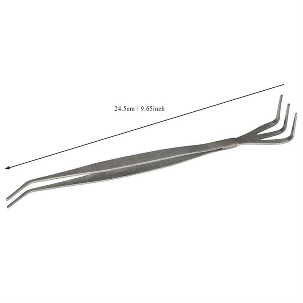 2 in 1 Bonsai Root Rake Stainless Steel Garden Tweezers Garden Tool view 6