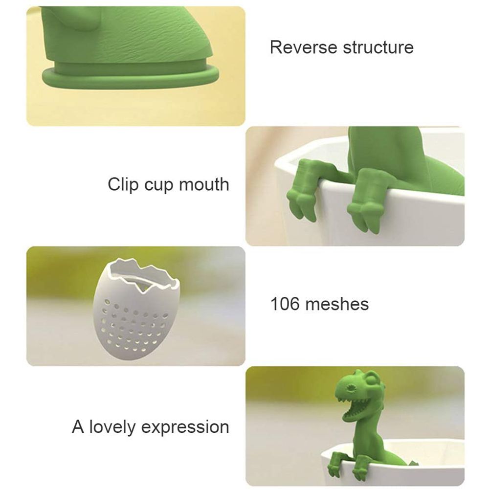 Dinosaurs Shaped Tea Filter Silicone Tea Infuser Heat Resistant Lovely Baby view 3