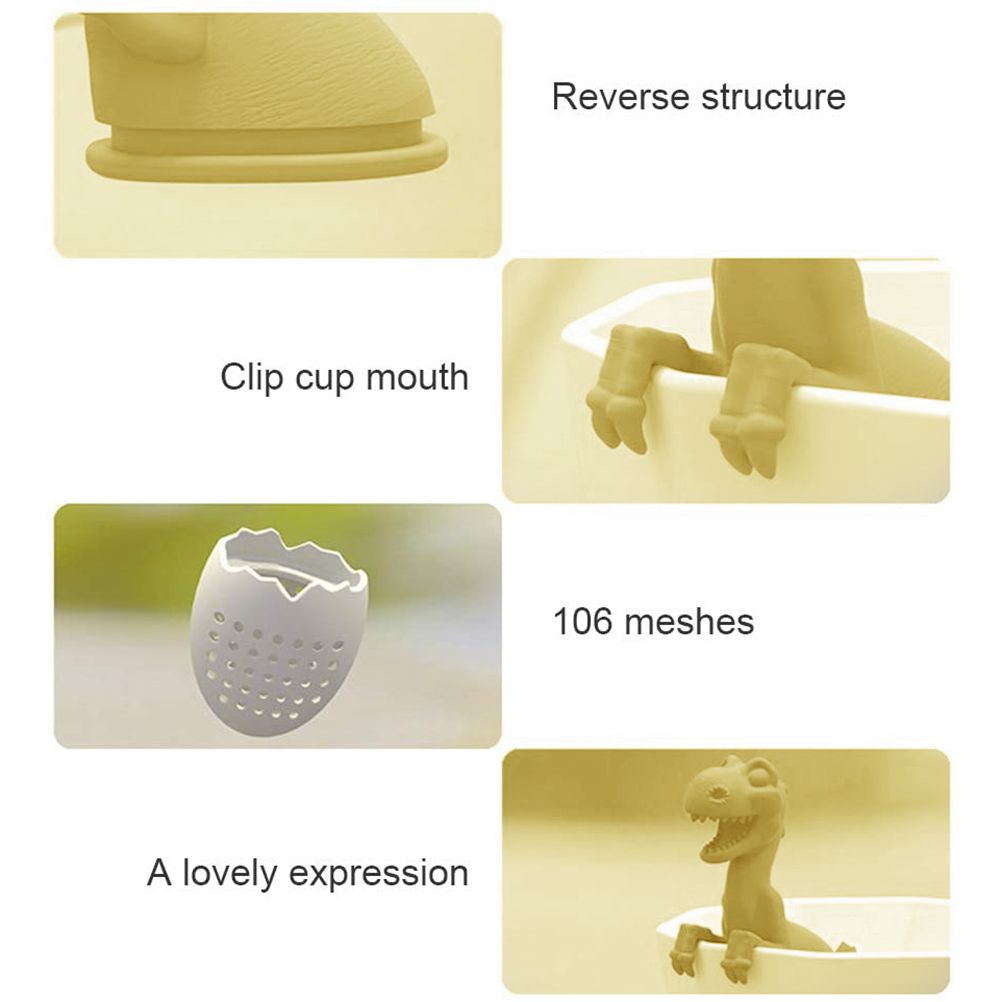 Dinosaurs Shaped Tea Filter Silicone Tea Infuser Heat Resistant Lovely Baby view 4