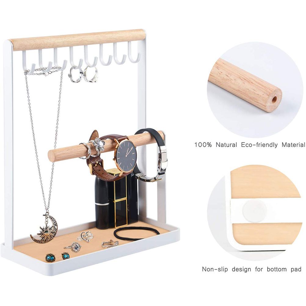 Wooden Jewelry Stand Multifunctional Jewelry Organizer Jewelry Display Stand view 2