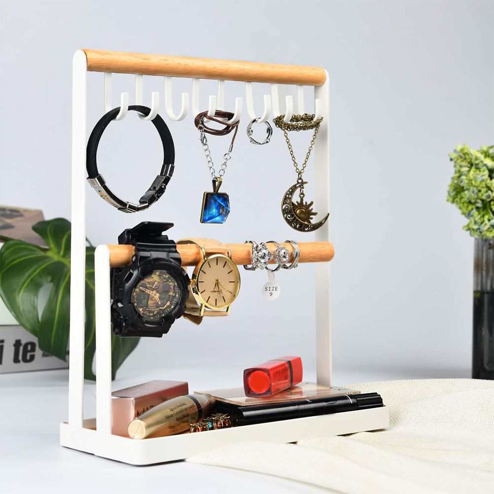 Wooden Jewelry Stand Multifunctional Jewelry Organizer Jewelry Display Stand view 8