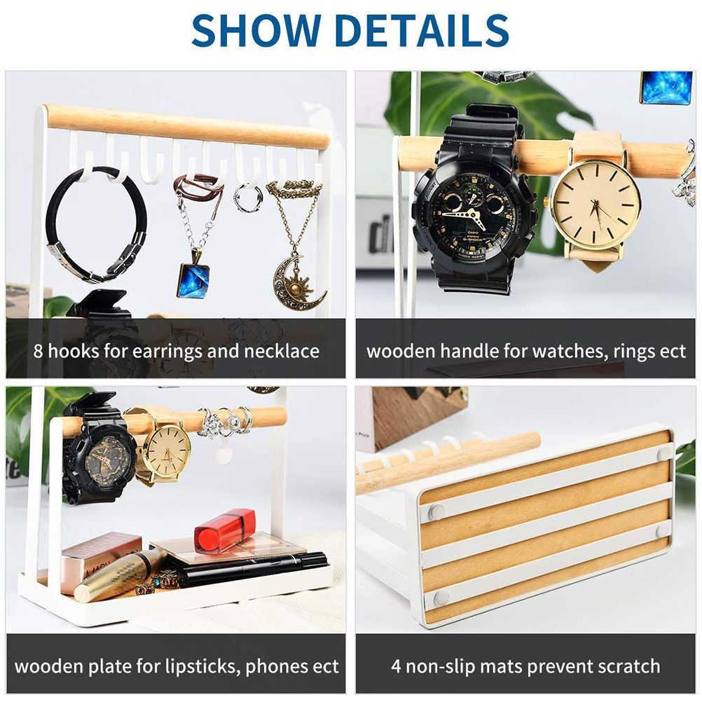 Wooden Jewelry Stand Multifunctional Jewelry Organizer Jewelry Display Stand view 9