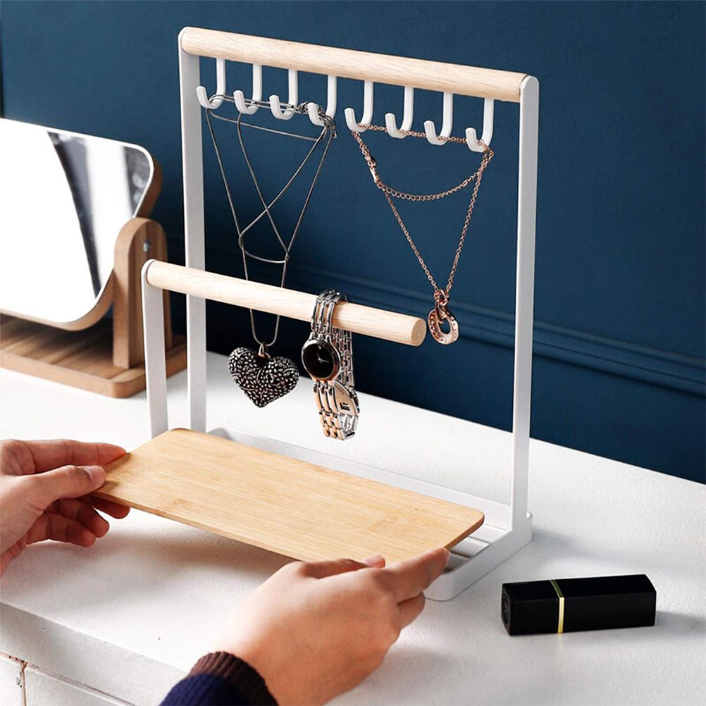 Wooden Jewelry Stand Multifunctional Jewelry Organizer Jewelry Display Stand view 10