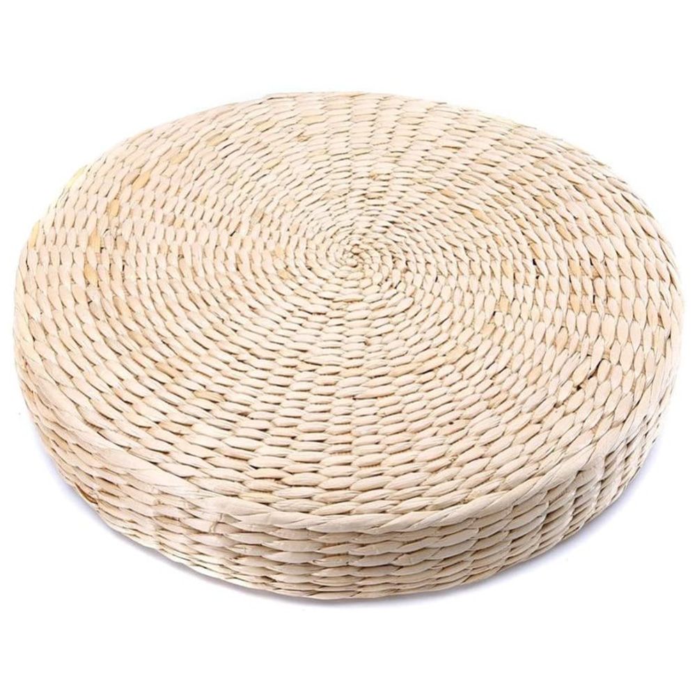 Chair Seat Mat Grass Cushion Pad Floor Mat Yoga Zen Handmade Round Straw Weave view 2