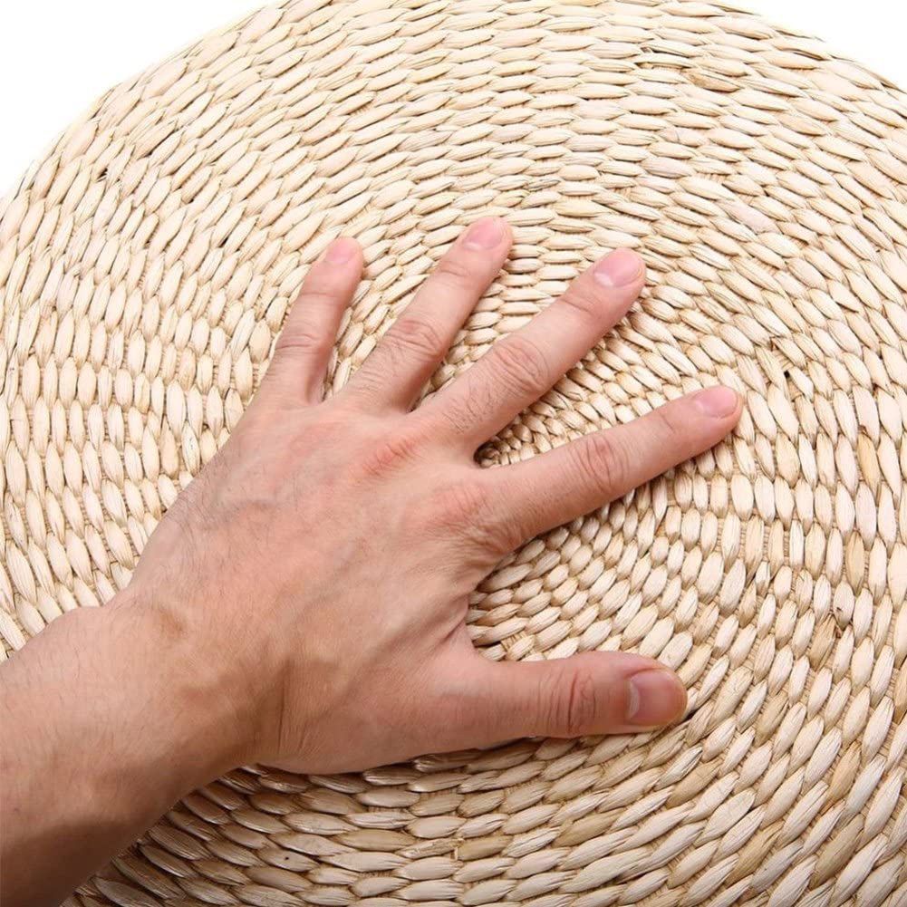 Chair Seat Mat Grass Cushion Pad Floor Mat Yoga Zen Handmade Round Straw Weave view 4