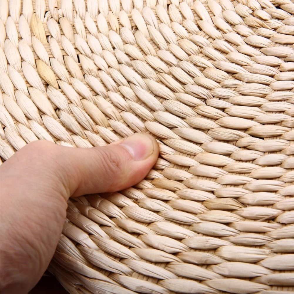 Chair Seat Mat Grass Cushion Pad Floor Mat Yoga Zen Handmade Round Straw Weave view 7