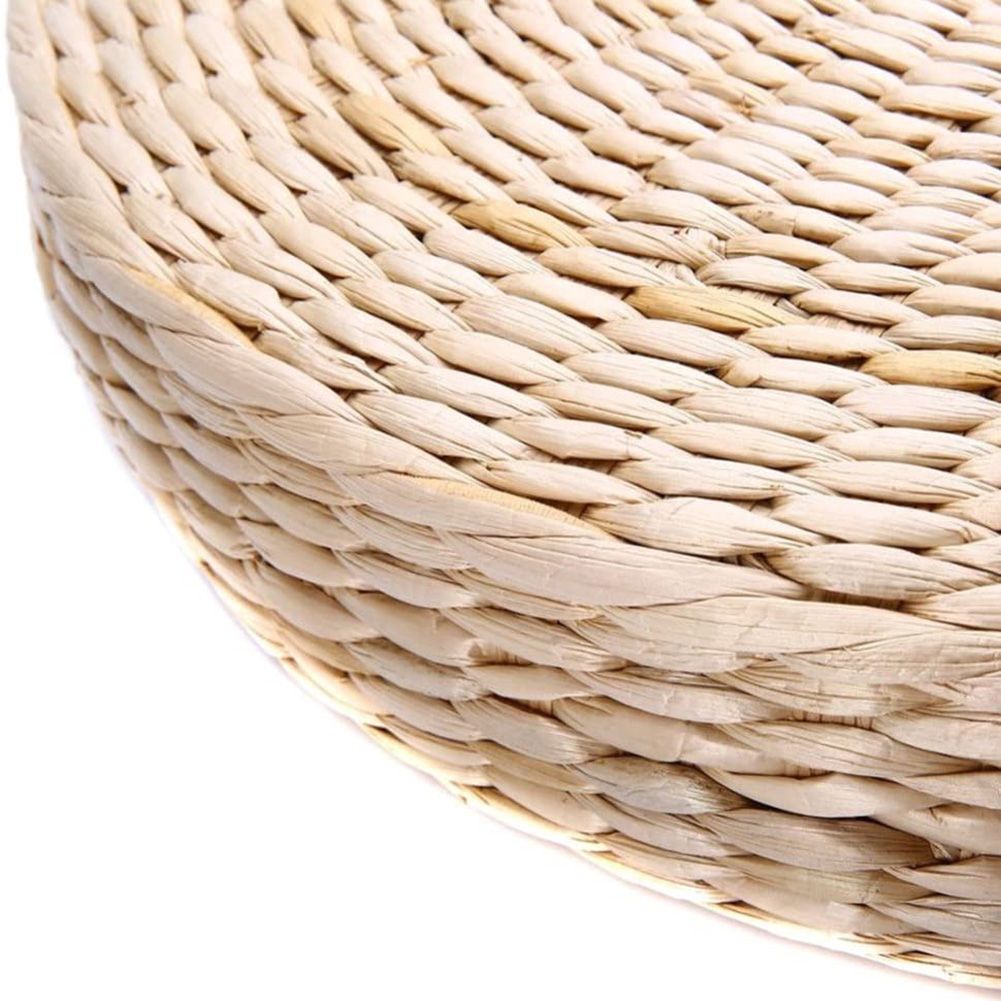 Chair Seat Mat Grass Cushion Pad Floor Mat Yoga Zen Handmade Round Straw Weave view 8