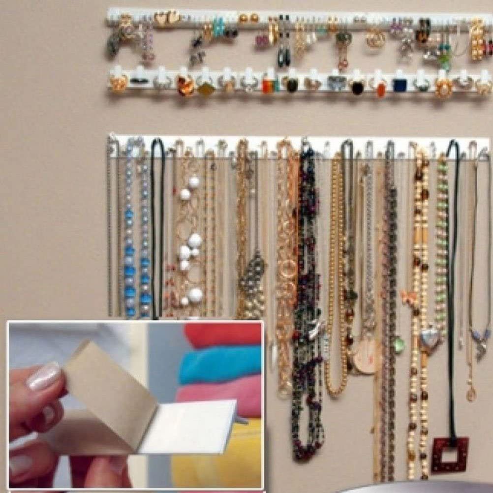 9Pcs/Set Hanging Jewelry Rack Self Adhesive Jewelry Hook Wall Hanger for view 5