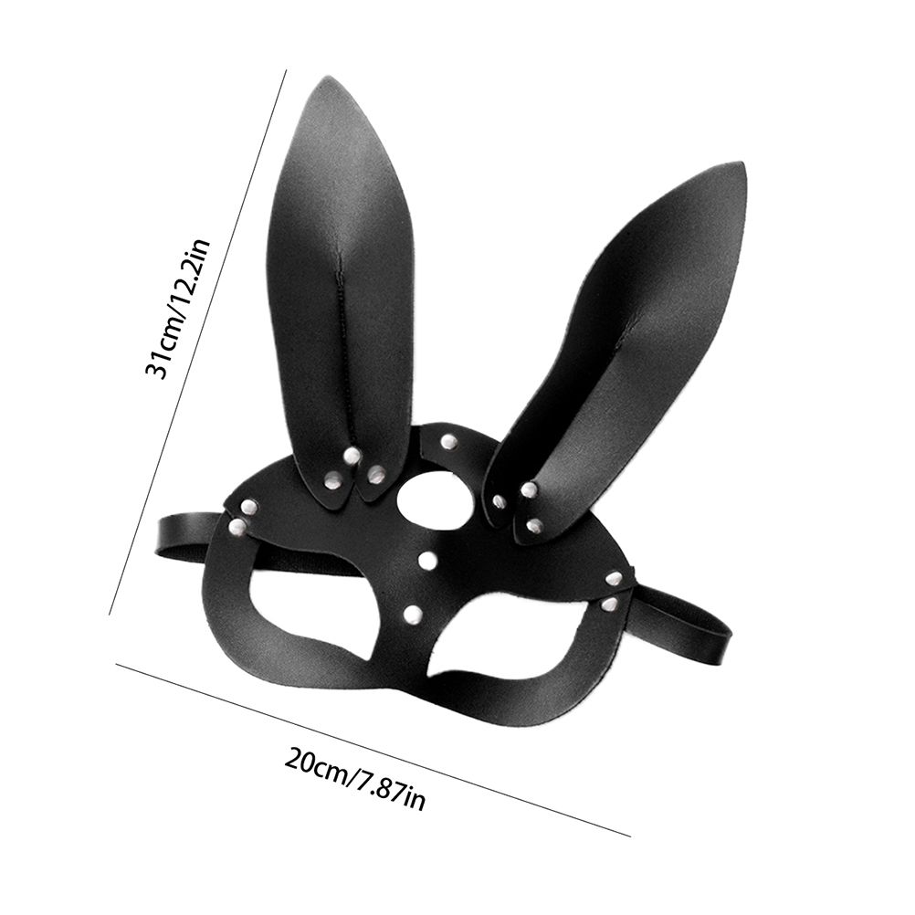 Women Sexy Rabbit Ears Mask Cute Bunny Long Ears Face Mask Halloween view 2