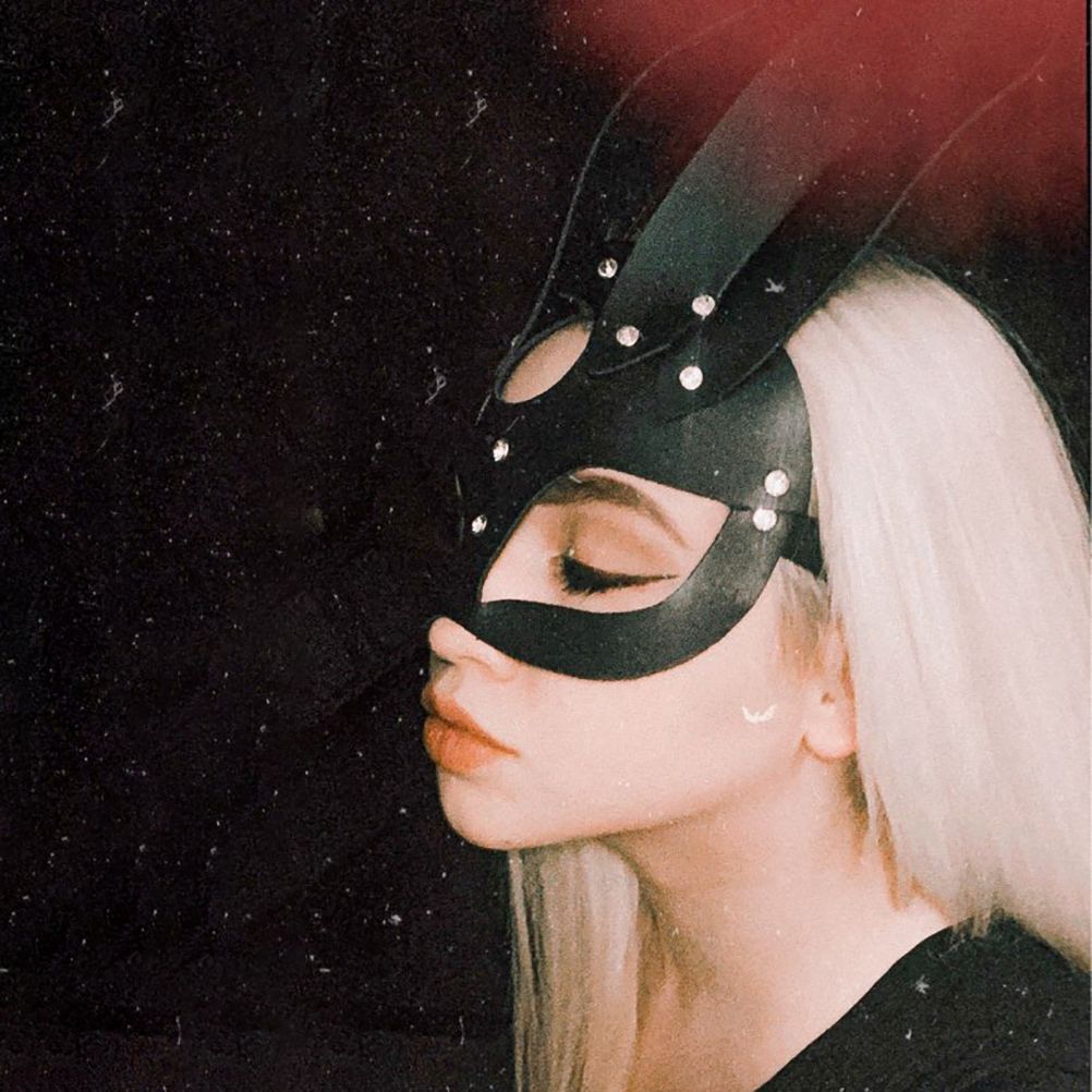 Women Sexy Rabbit Ears Mask Cute Bunny Long Ears Face Mask Halloween view 3