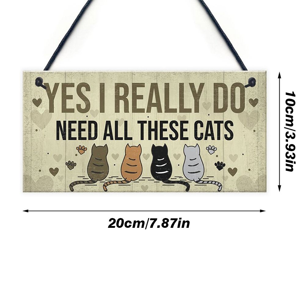 Wooden Funny Door Hanging Bedroom Christmas Cats Sign Pet Lover Hanging view 7