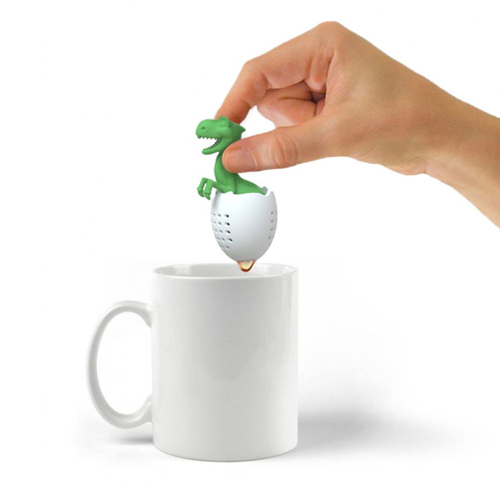 Dinosaur Shaped Tea Filter Silicone Tea Infuser Reusable Tea Bag Strainer view 5