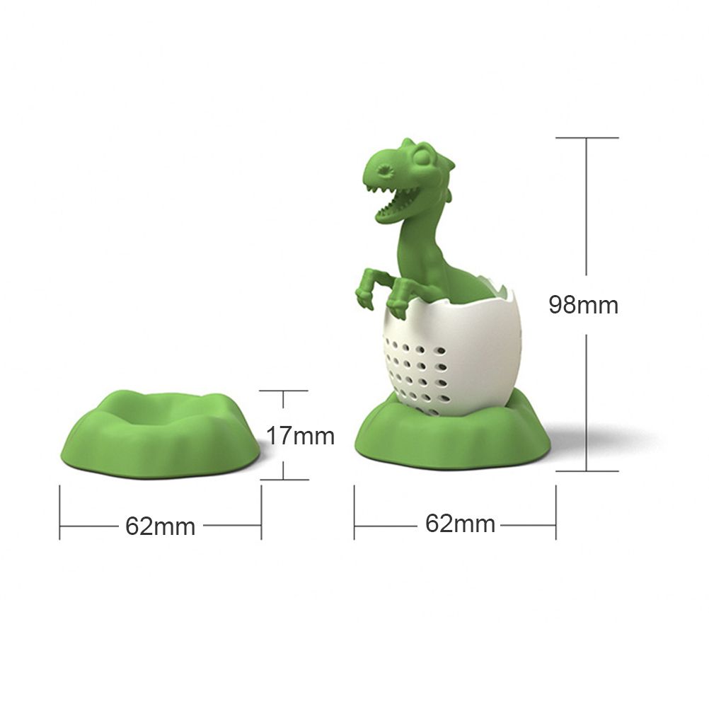 Dinosaur Shaped Tea Filter Silicone Tea Infuser Reusable Tea Bag Strainer view 3