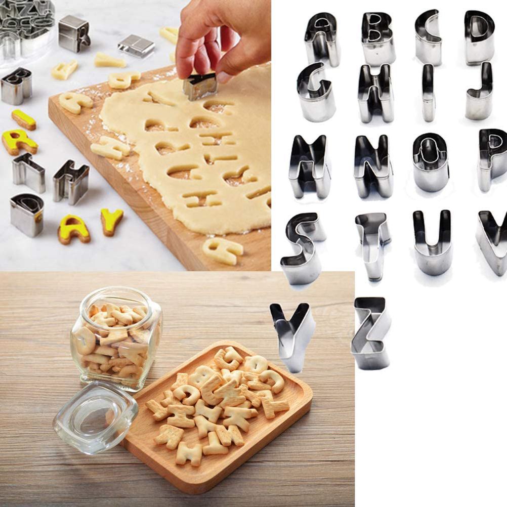 Mini Letter Cutters Stainless Steel Alphabet Cutter Set Baking Mold Tools for view 6