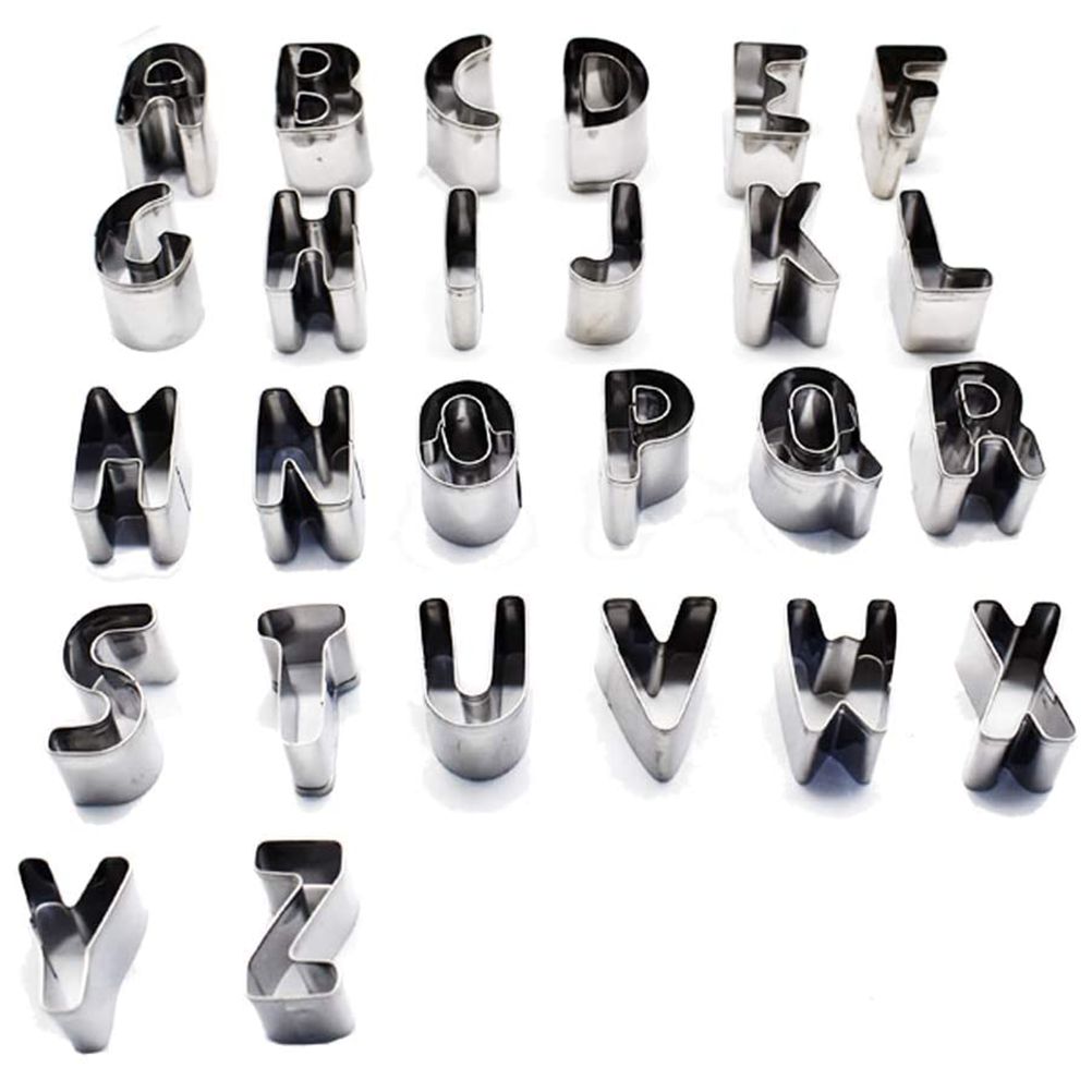 Mini Letter Cutters Stainless Steel Alphabet Cutter Set Baking Mold Tools for view 7