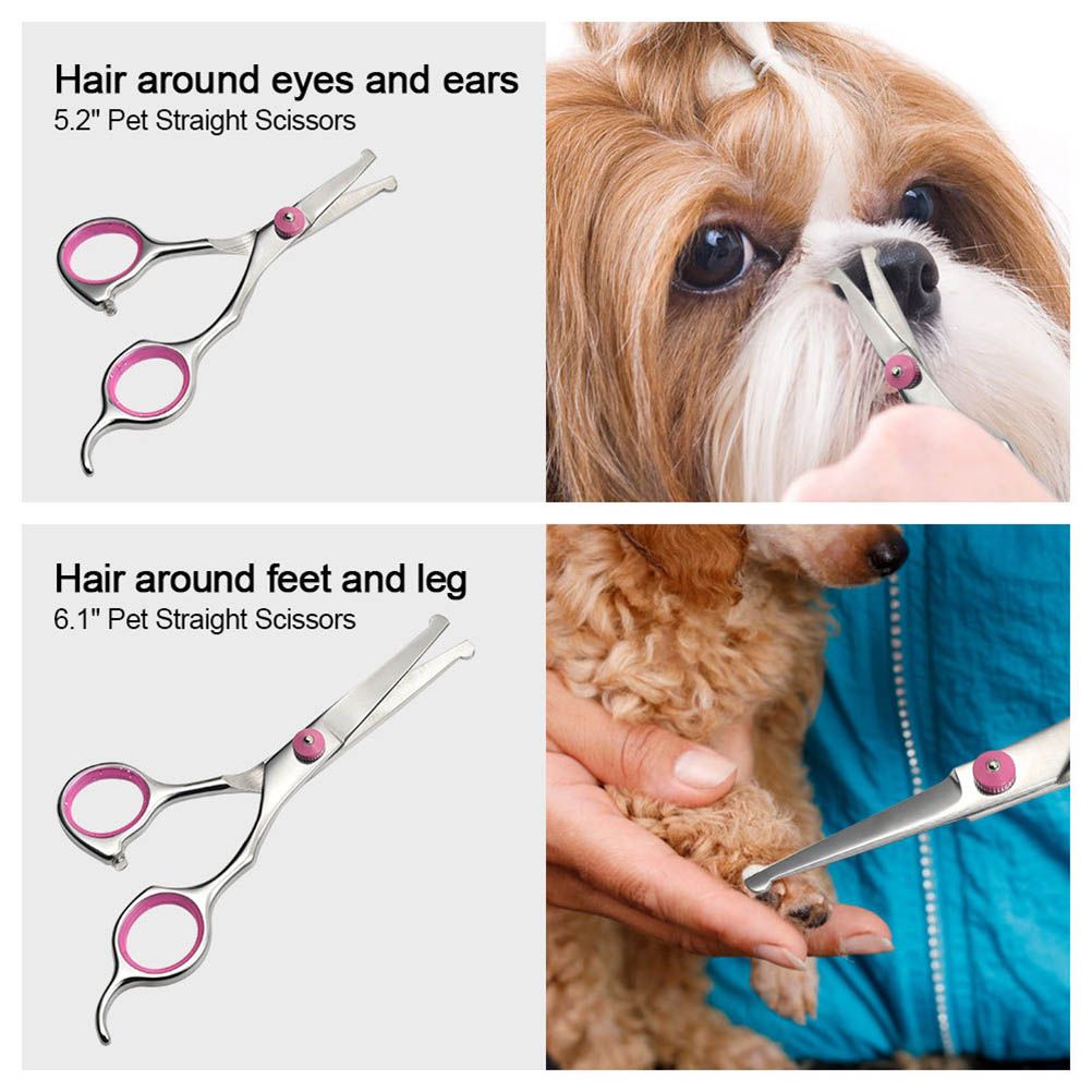 6Pcs/Set Pet Dog Hair Cutting Professional Scissors Hairdressing Shears view 9