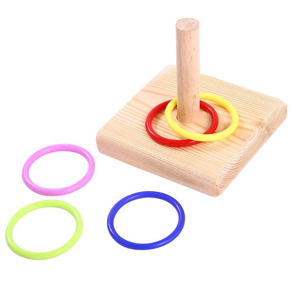 Stacking Ring Bird Toy Bird Trick Tabletop Toy Small Rings Toy Set for Parrots view 3
