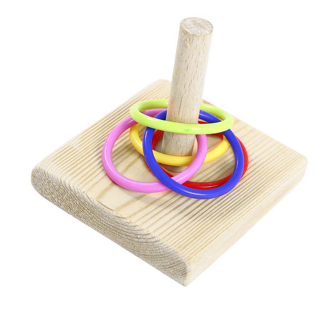 Stacking Ring Bird Toy Bird Trick Tabletop Toy Small Rings Toy Set for Parrots view 6